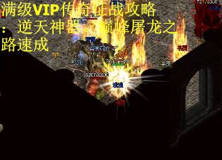 满级VIP传奇征战攻略：逆天神器，巅峰屠龙之路速成